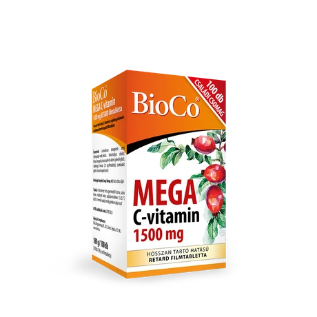 BioCo MEGA C-vitamin 1500 mg RETARD filmtabletta 100 db