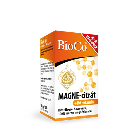 BioCo MAGNE-citrát + B6-vitamin filmtabletta 90 db