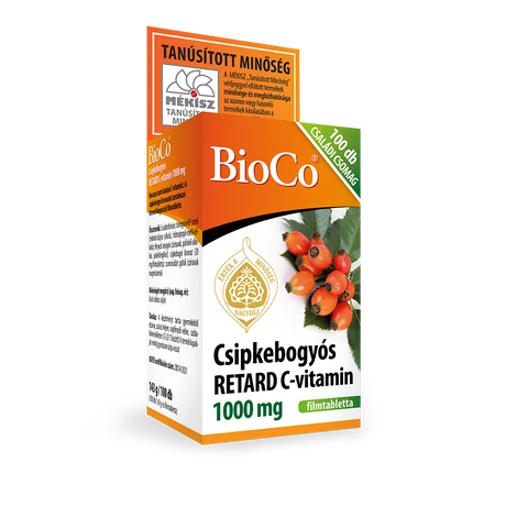BioCo Csipkebogyós Retard C-vitamin 1000mg Családi csomag filmtabletta 100 db