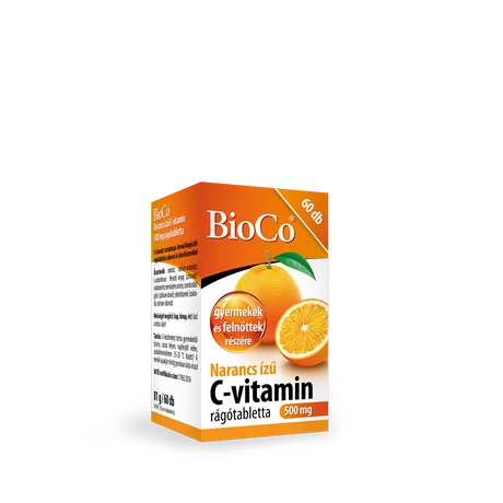 BioCo Narancs ízű C-vitamin 500 mg rágótabletta 60 db