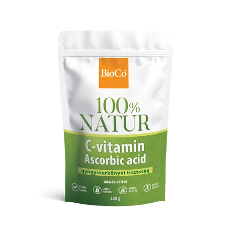 BioCo 100% NATUR C-vitamin Ascorbic acid tasakos por 400 g