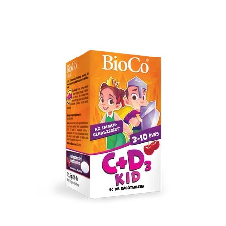 BioCo C+D3 KID cseresznyés rágótabletta 90 db