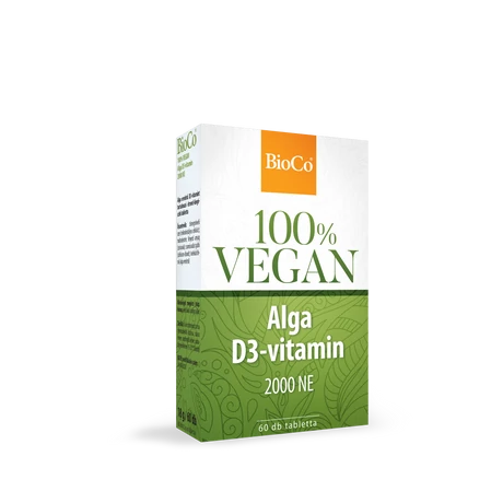 BioCo 100% VEGAN Alga D3-vitamin 2000 NE 60 db