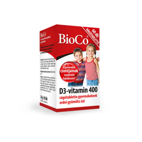 BioCo D3-vitamin 400 rágótabletta gyermekeknek 60 db