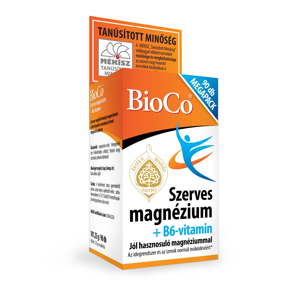 BioCo Szerves Magnézium+B6-vitamin Megapack 90 db