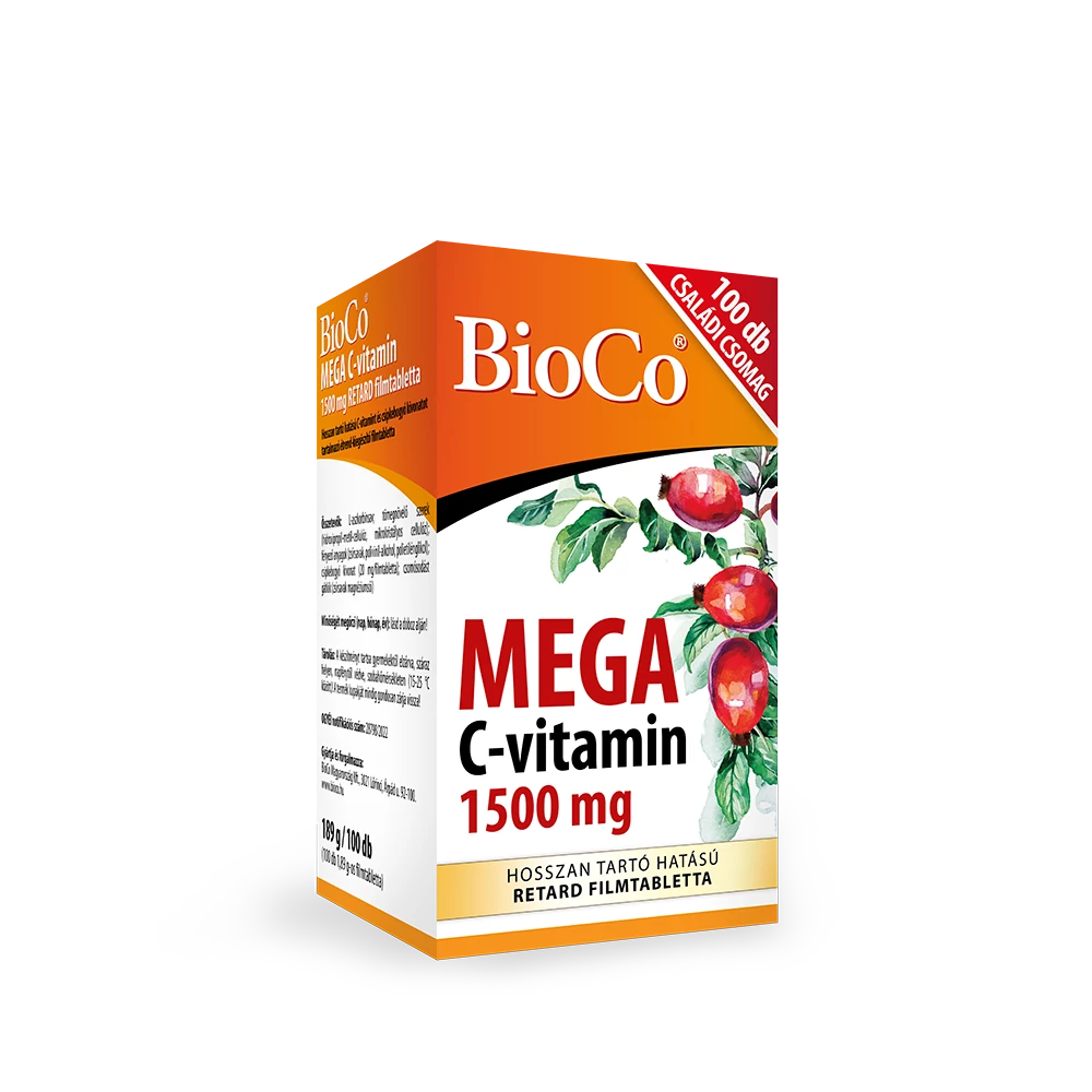BioCo MEGA C-vitamin 1500 mg RETARD filmtabletta 100 db