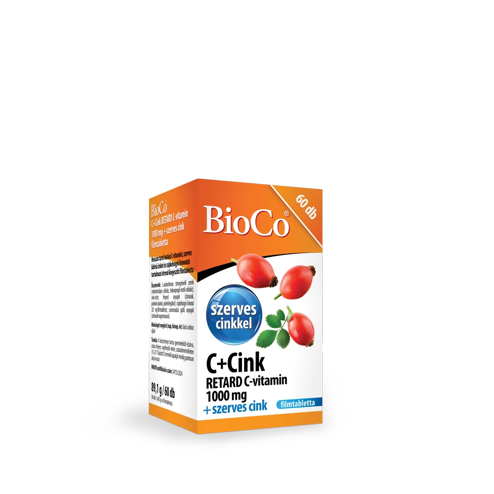 BioCo C+Cink Retard C-vitamin 1000 mg+szerves cink filmtabletta 60x