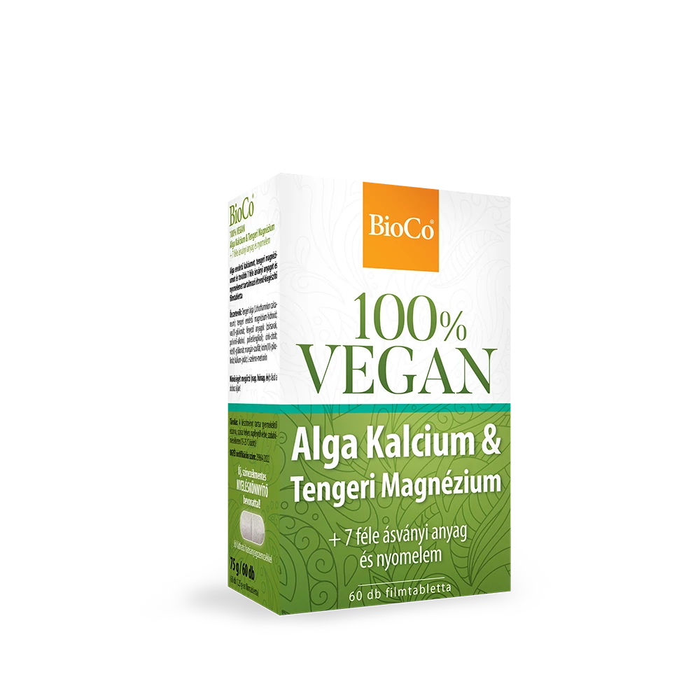 BioCo 100% VEGAN Alga Kalcium & Tengeri Magnézium filmtabletta 60 db