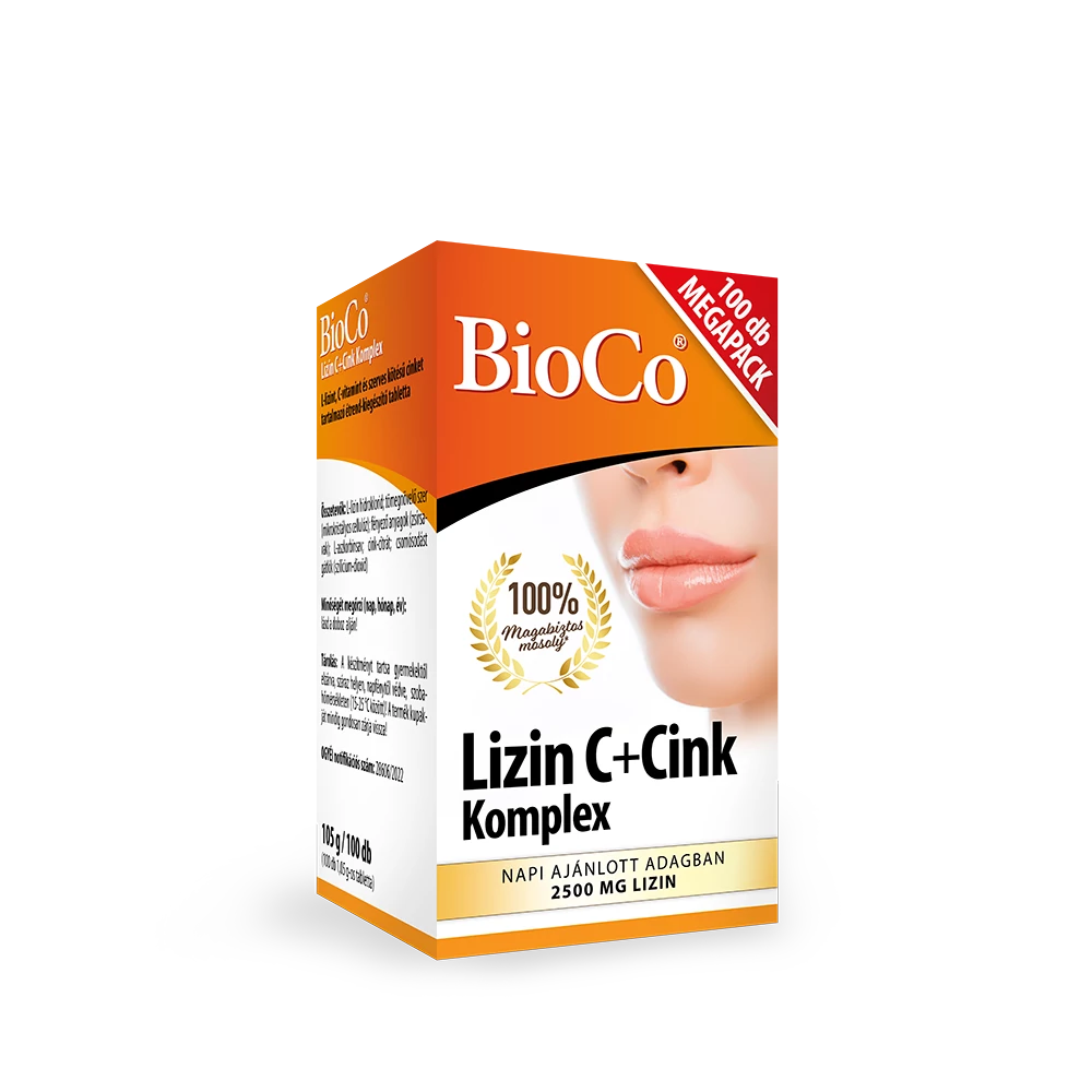 BioCo Lizin C+Cink Komplex étrend-kiegészítő tabletta 100 db
