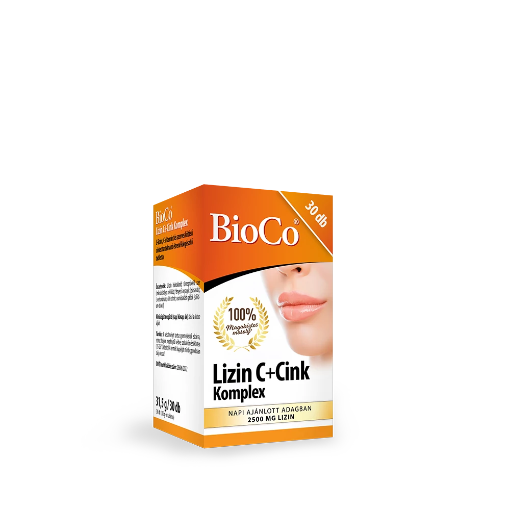 BioCo Lizin C+Cink Komplex étrend-kiegészítő tabletta 30 db