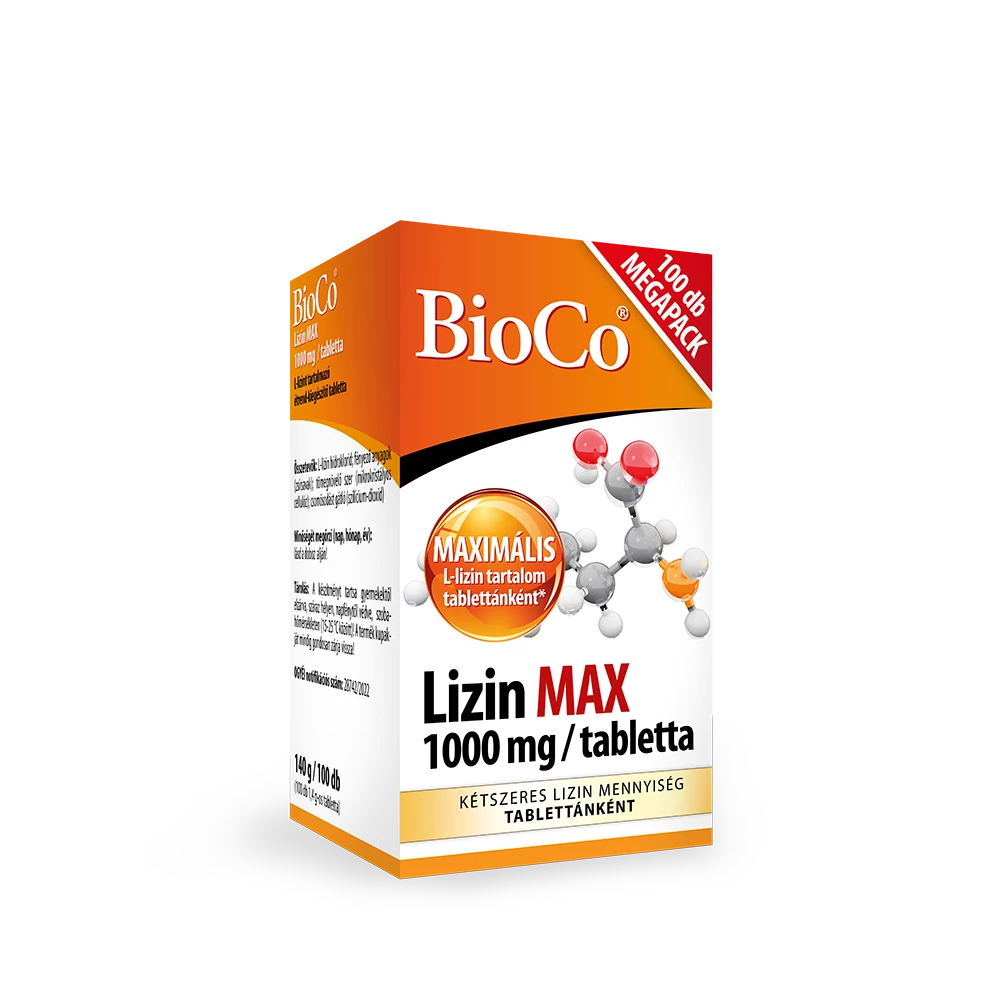 BioCo Lizin MAX 1000 mg MEGAPACK étrend-kiegészítő tabletta  100 db