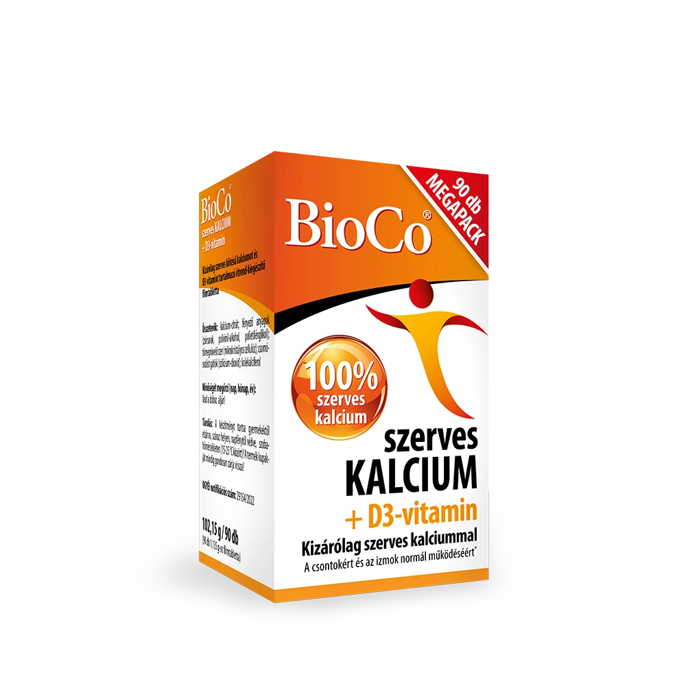 BioCo Szerves kalcium + D3-vitamin filmtabletta 90 db