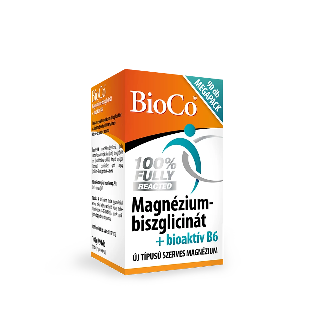 BioCo Magnézium-biszglicinát + bioaktív B6-vitamin tabletta 90 db
