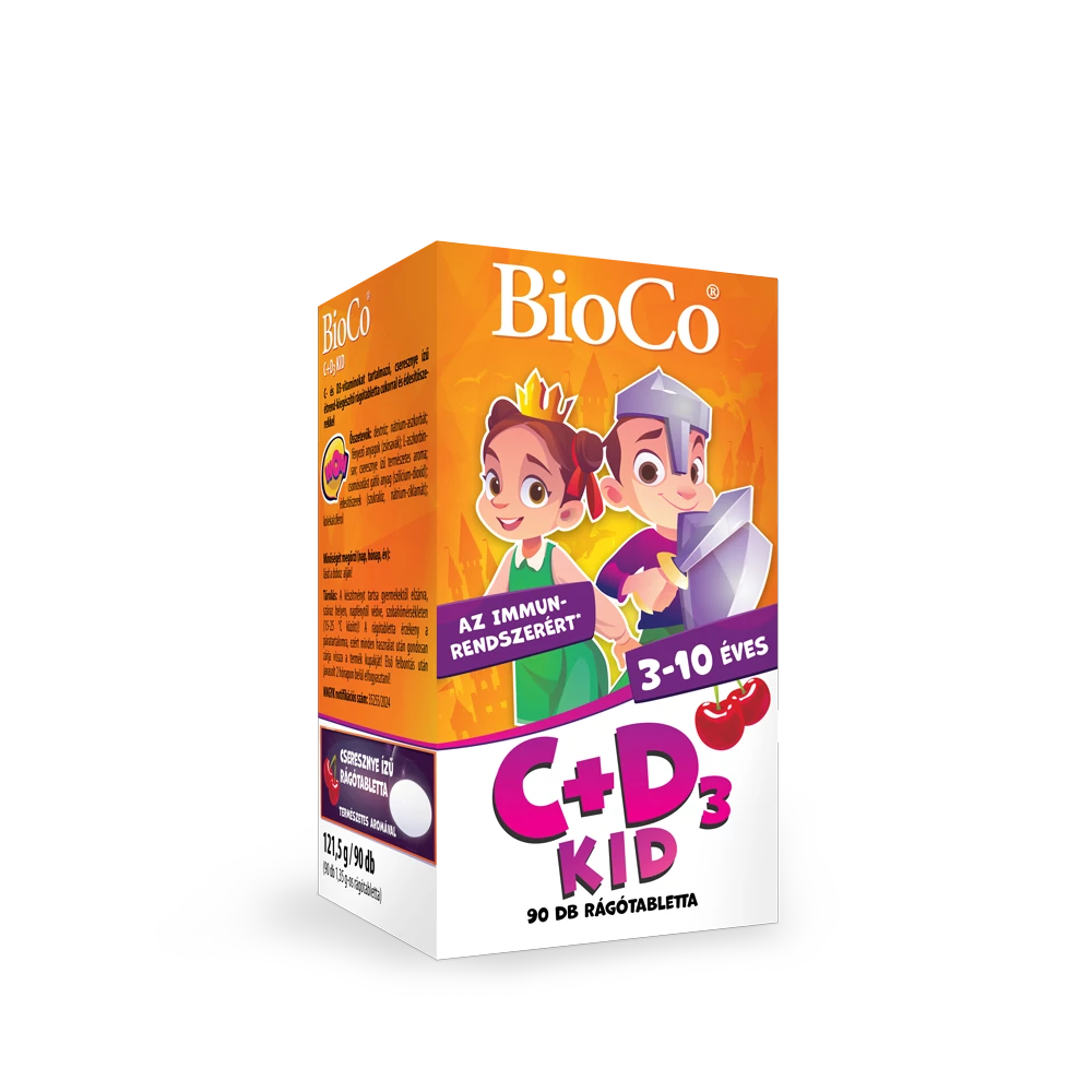 BioCo C+D3 KID cseresznyés rágótabletta 90 db