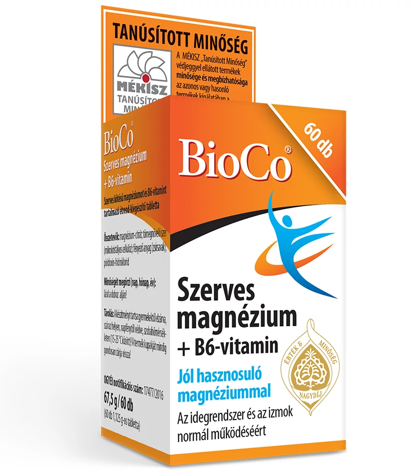 BioCo Szerves Magnézium+B6-vitamin 60 db